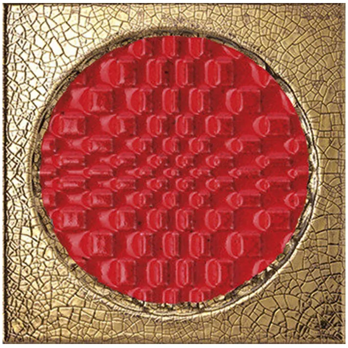 Citta Di Faenza Decor Rosso Oro 10mm Glossy 15x15